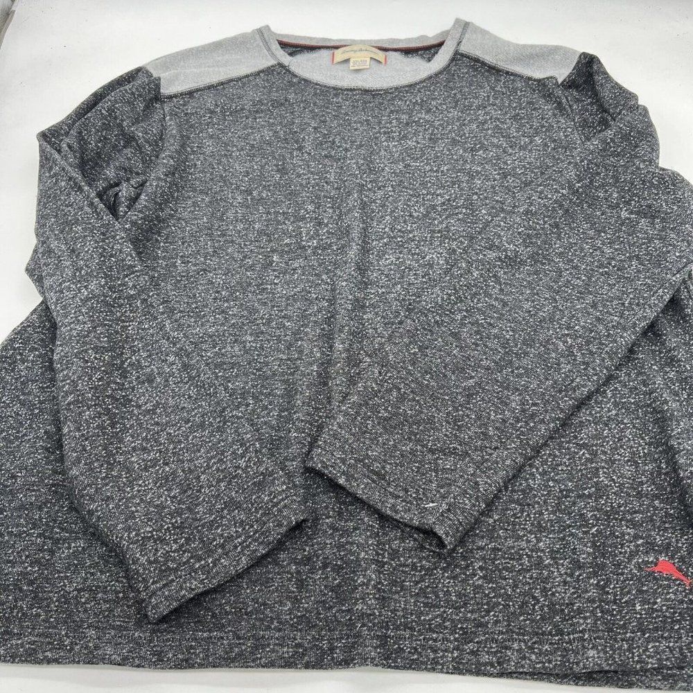 Tommy Bahama Men's Gray/Charcoal-Black Crewneck Sweatshirt Sz 2XL